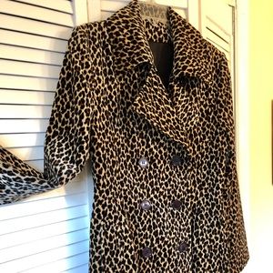 Animal-print coat